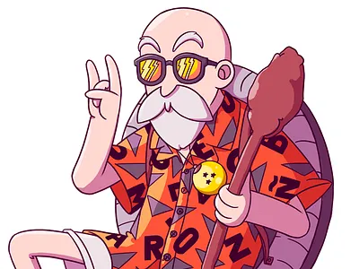 Roshi dragonball fanart