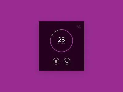 Daily UI Challenge 014 014 clock countdown dailyui pause settings simple stopwatch time timer ui