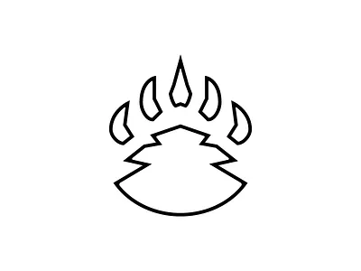 Bear Paw bear bear paw icon illustration vector