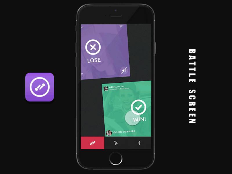 Lipsync battle app game icon inspiration interface lipsync ui ux web