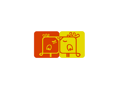 BirdLove birds flat illustration line love space