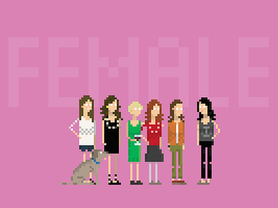 Mojotic Female 8 bit 8bit band character characters female group mojotic pixel pixel art pixelart usbe