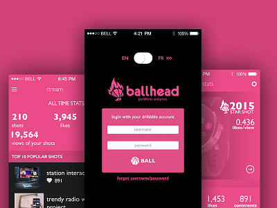 ballhead ui kit app data free freebie graphs ios psd statistics ui ui kit