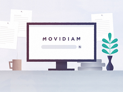 Office animation coffee computer explainer illustration movidiam office platform