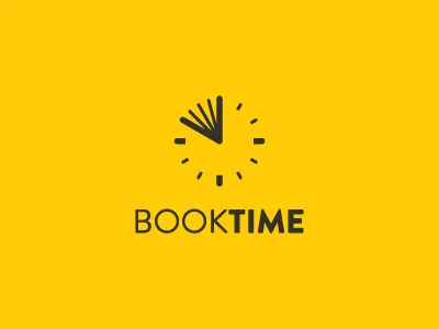 Book Time book clock logo logodesign logodesigner logotype mark symbol time
