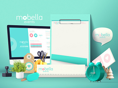 Mobella Events Branding Identity bridal heart identity love mobella orlandowedding pastel pink planner tiffanyblue truelove wedding