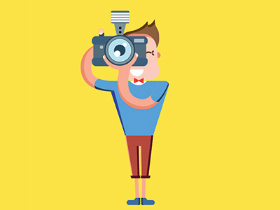 Photographer character flat flatdesign graphic design illustration photocamera photographer