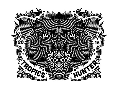 jaguarundi - (for) print animal cat design graphic illustration jaguarundi linework print screen printing