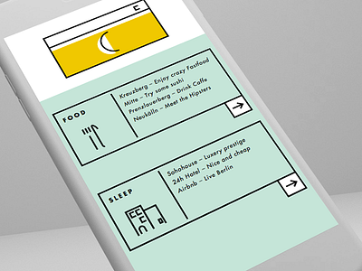 City guide app berlin city guide hipster interface minimal mobile