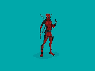 Deadpool Pixelart deadpool illustration pixelart