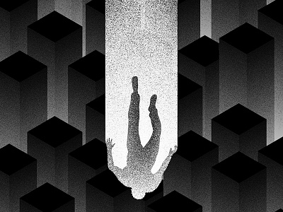 IN DREAM / Life is a fear black dream editors fall fear gold isometric minimal music poster texture white