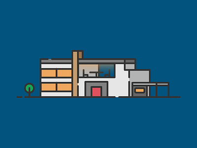 Modern Home Illustration architecture design doodle home icon icon design illustration illustrator modern simple ui ux