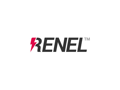 Renel - logo electricity energy lightning logo renel