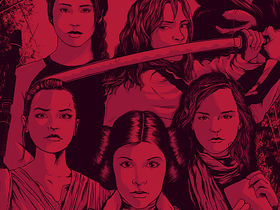 Girlpower artwork detail artwork starwars tee design tshirt