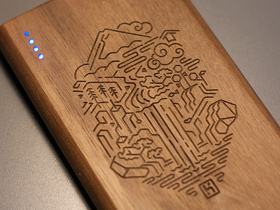 Battery Charger Engraving battery charger engraving heroku laser lazer line art scene wood