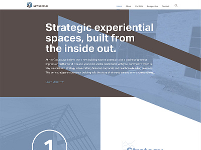 NewGround Website architects construction responsive webdesign