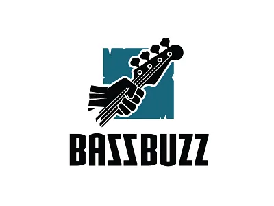 BassBuzz bass buzz guitar hand instrument logo music rock scredeck sound