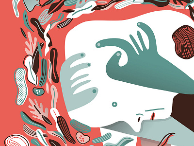 Reflexion anxiety barcelona diegomarmolejo flat illustration red reflexion texture vector
