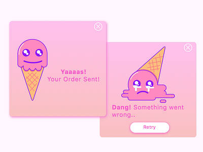 DailyUI #011: Flash Message dailyui flash message ice cream