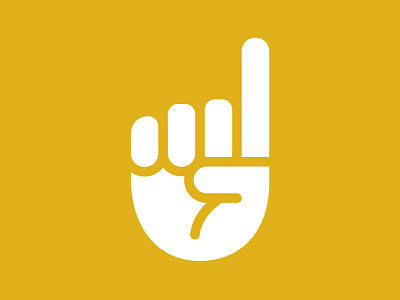 Hand Icon clean critique fingers hand icon logo palm point symbol thumb vector wip