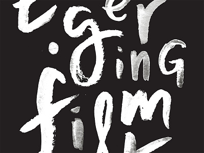 Emerging Filmmakers Poster film handlettering ink paint poster typography