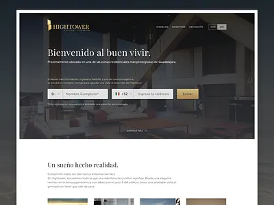 Hightower landing clean cta gold landing responsive ui web