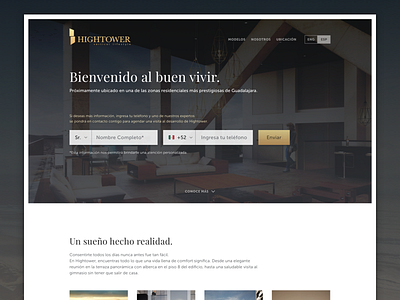 Hightower landing clean cta gold landing responsive ui web