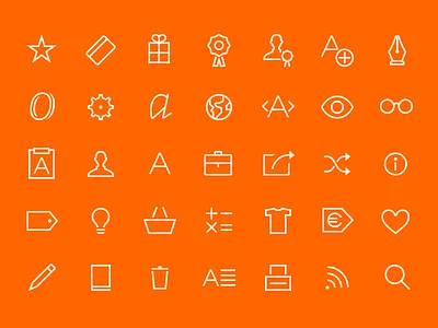 Typotheque Icons icon simple ui web website wire