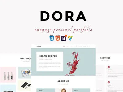 Dora Onepage Personal/Portfolio WordPress Theme clean creative freelancer html isotope modern onepage personal photographer portofolio showcase visual