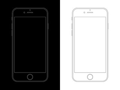 Minimal Apple iPhone 6s Templates - Adobe Photoshop PSD file 6s black free freebie iphone iphone 6s minimal mockup photoshop psd template white