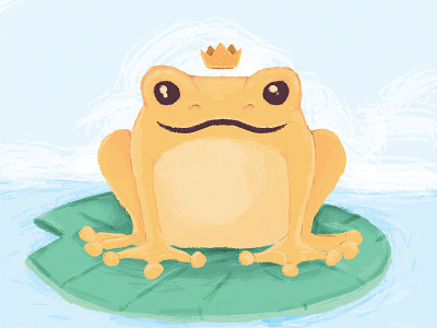 Stay Gold animal art crown digital frog gold illustration king vector