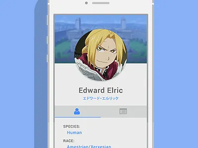 Ed Elric (#006) 006 dailyui day 6 ed elric fma profile