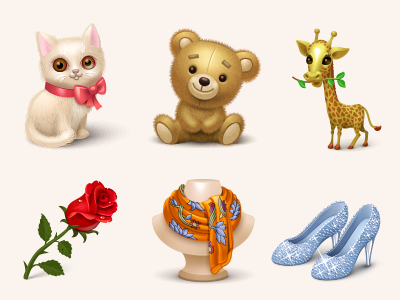 Virtual Gifts for KamKam animal cat clothes cute flower gift pet realistic shoes teddy bear toy