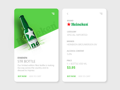 Beer app beer bottle branding clean green mobile ui ux website