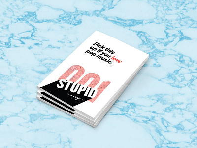 Stupid Magazine 001 editorial entertainment hipster magazine marble music neon pop print simple trash typography