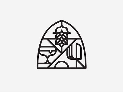 Beer & Food II illustration logo monogram monoline outline