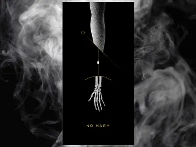 IN DREAM / No harm black bones dream editors esoteric gold harm minimal music poster texture white