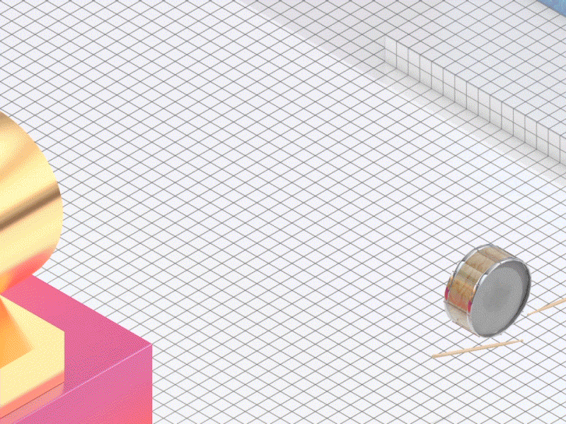 Chart Show Drum 3d ae c4d cinema design gif gifs gold isometric mograph motion render