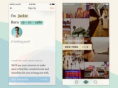 Travel app ios travel ui