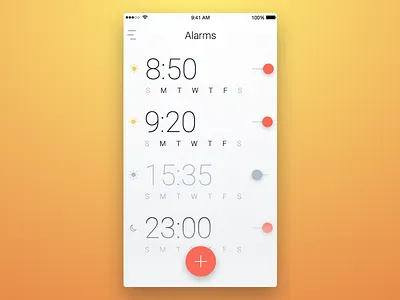 7th Week (Monday) - Alarm alarm alarms app rondesign free mobile night sketch themeforest time wake up week