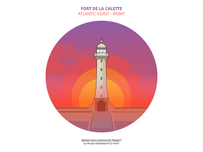 Fort de la calette - Moroccan Lighthouse atlantic coast lighthouse moroccan ocean sunset