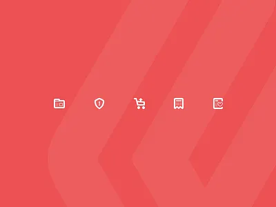 Sidebar icons administration ecommerce glyph icon invoice navigation product security ssl upselling wishlist