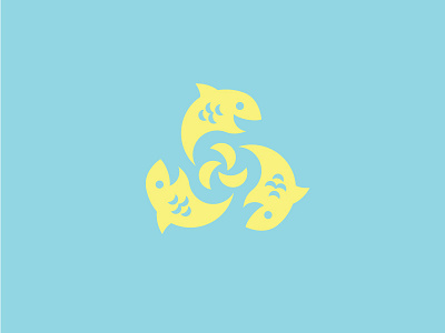 Lil Cute Fishies cute fish icon illustration logo triangle