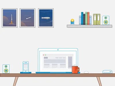 Workplace for a T-Rex designer award design desk mendix office