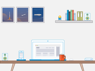 Workplace for a T-Rex designer award design desk mendix office