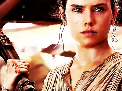 Rey digital painting photoshop rey star wars