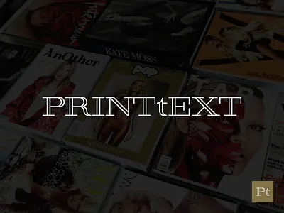 PRINTtEXT Logo art design fashion indianapolis line literature local logo magazine periodical shop type