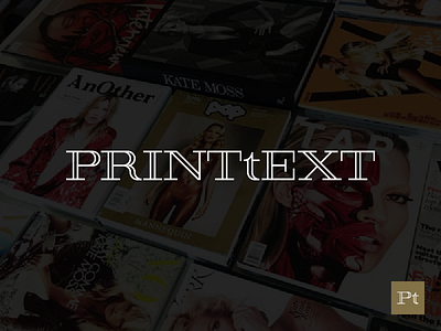 PRINTtEXT Logo art design fashion indianapolis line literature local logo magazine periodical shop type