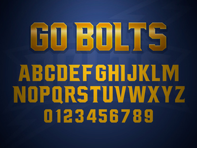 Go Bolts Font font mk bolts sports sports font