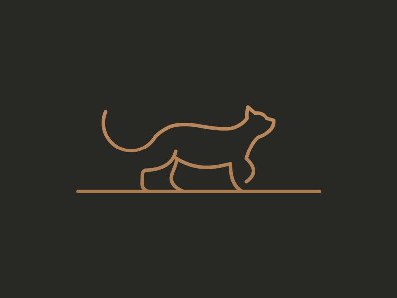Cat Walkcycle animal animation cat cycle lineart walk walk cycle